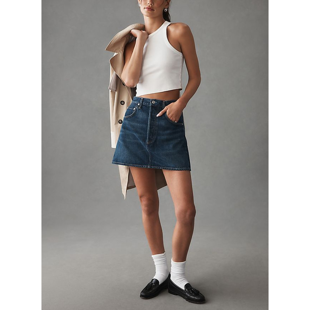 Citizens Of Humanity 'Denim' Blue Mini Skirt Size 28